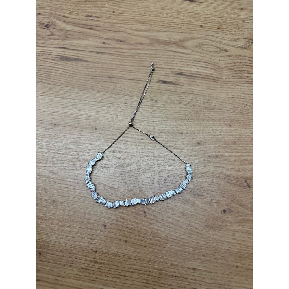 Silver Baguette CZ Adjustable Tennis Bracelet